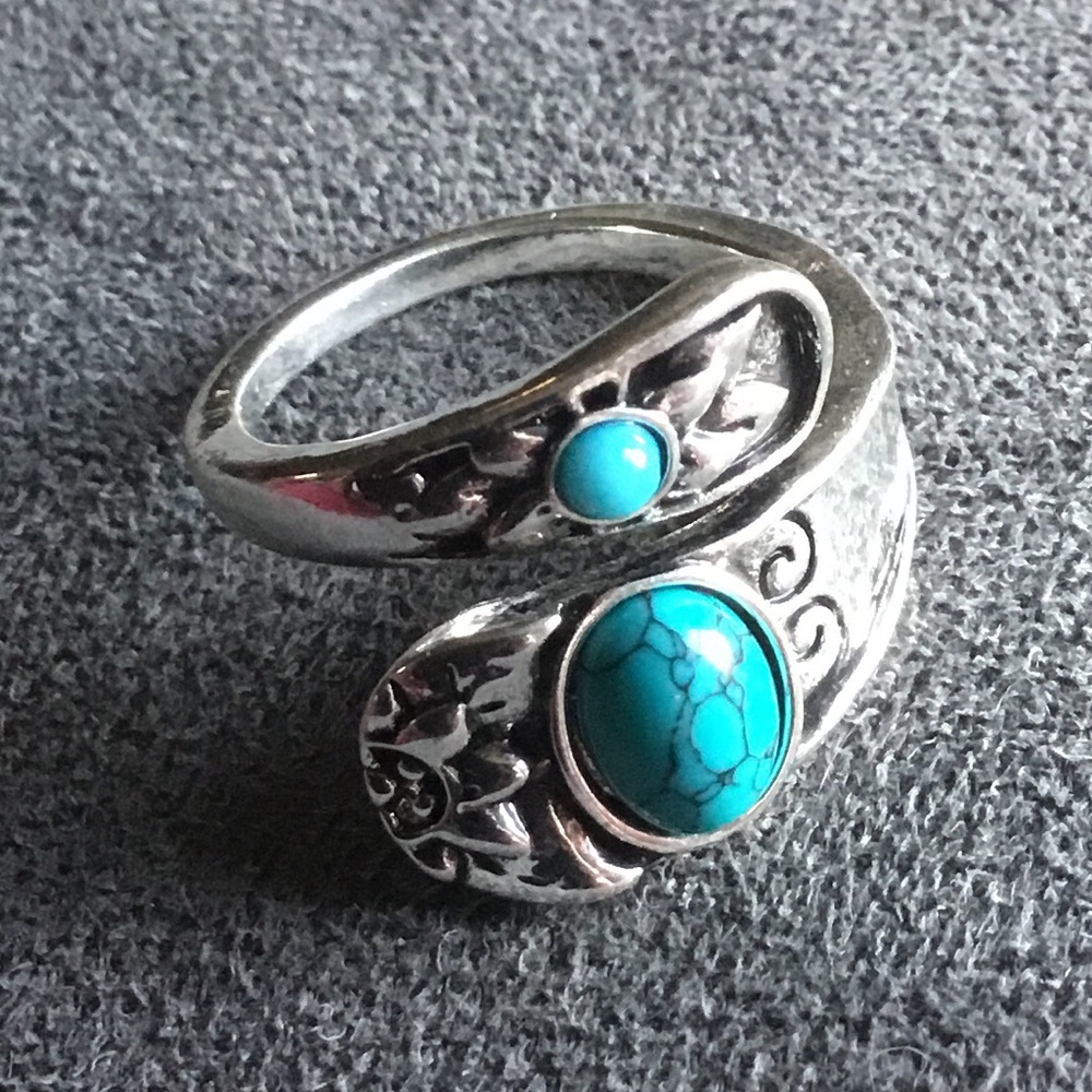 Silver Turquoise Statement Ring